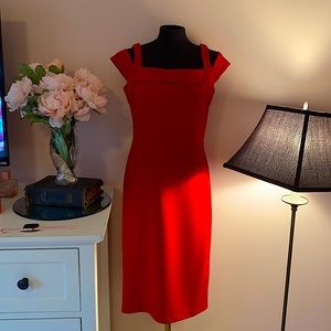 Red -Beige by ECI red cap sleeve dress size 4